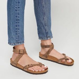 Birkenstock Yara Tobacco Oiled Leather Sandal